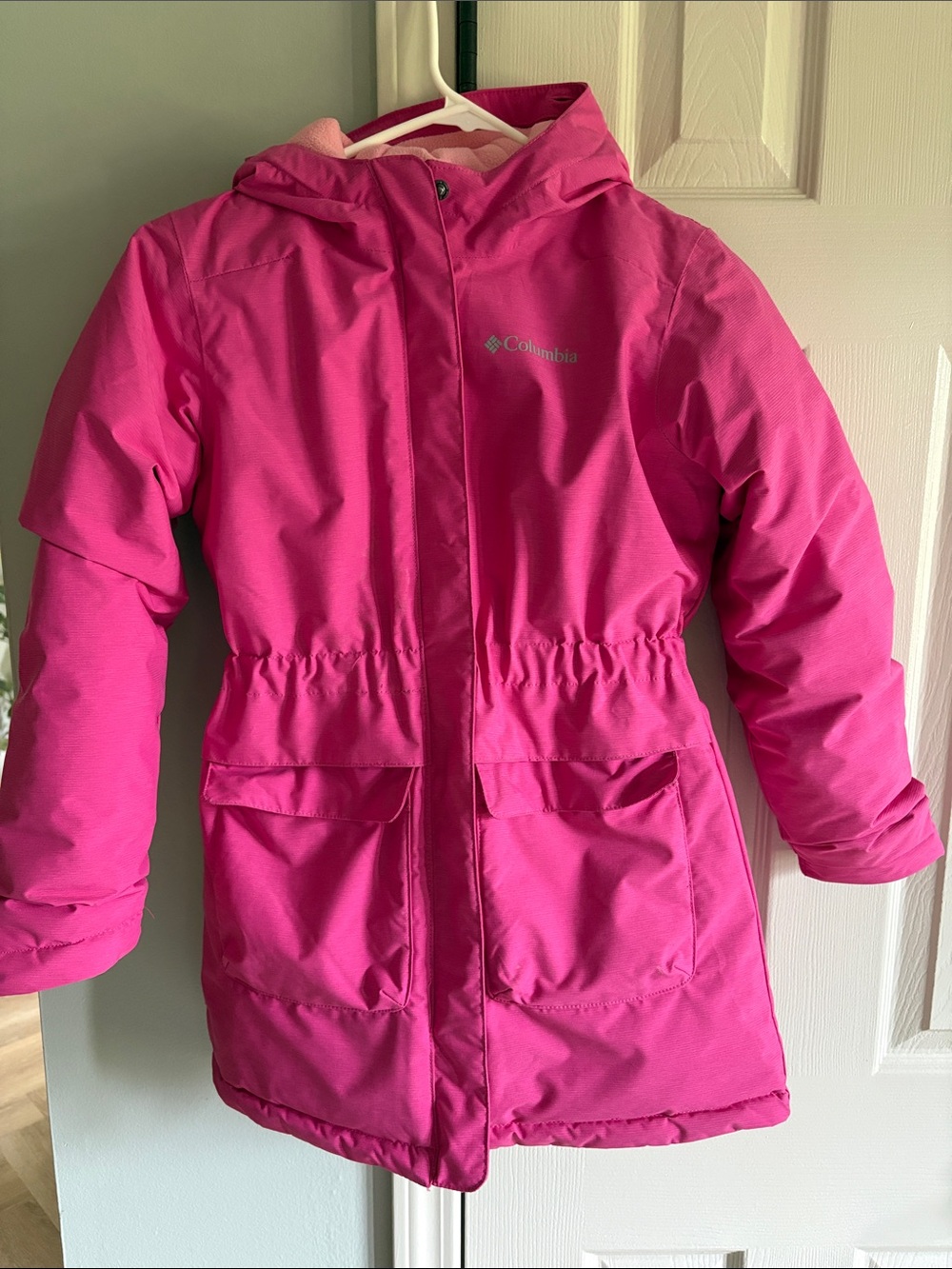 Columbia Girls' Hot Pink Hooded Puffer Coat